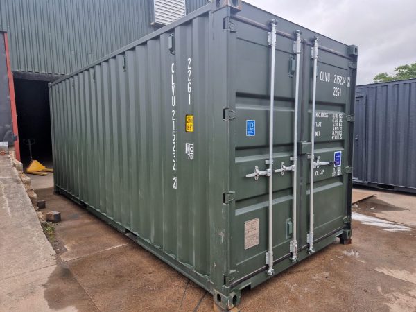 New 20Ft Shipping Container One Trip Green Easy Opening Door