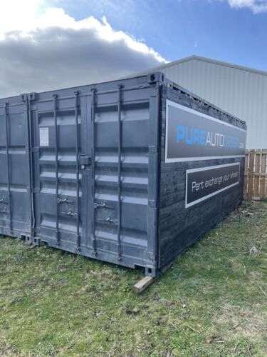 Shipping Container 20Ft Dark Grey With Black Timber Cladding